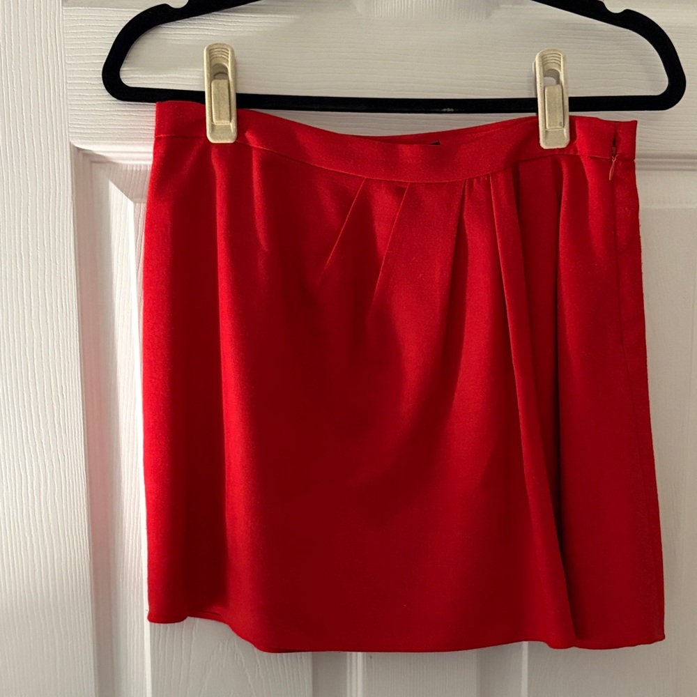 J. Crew Bright Red Mini Skirt